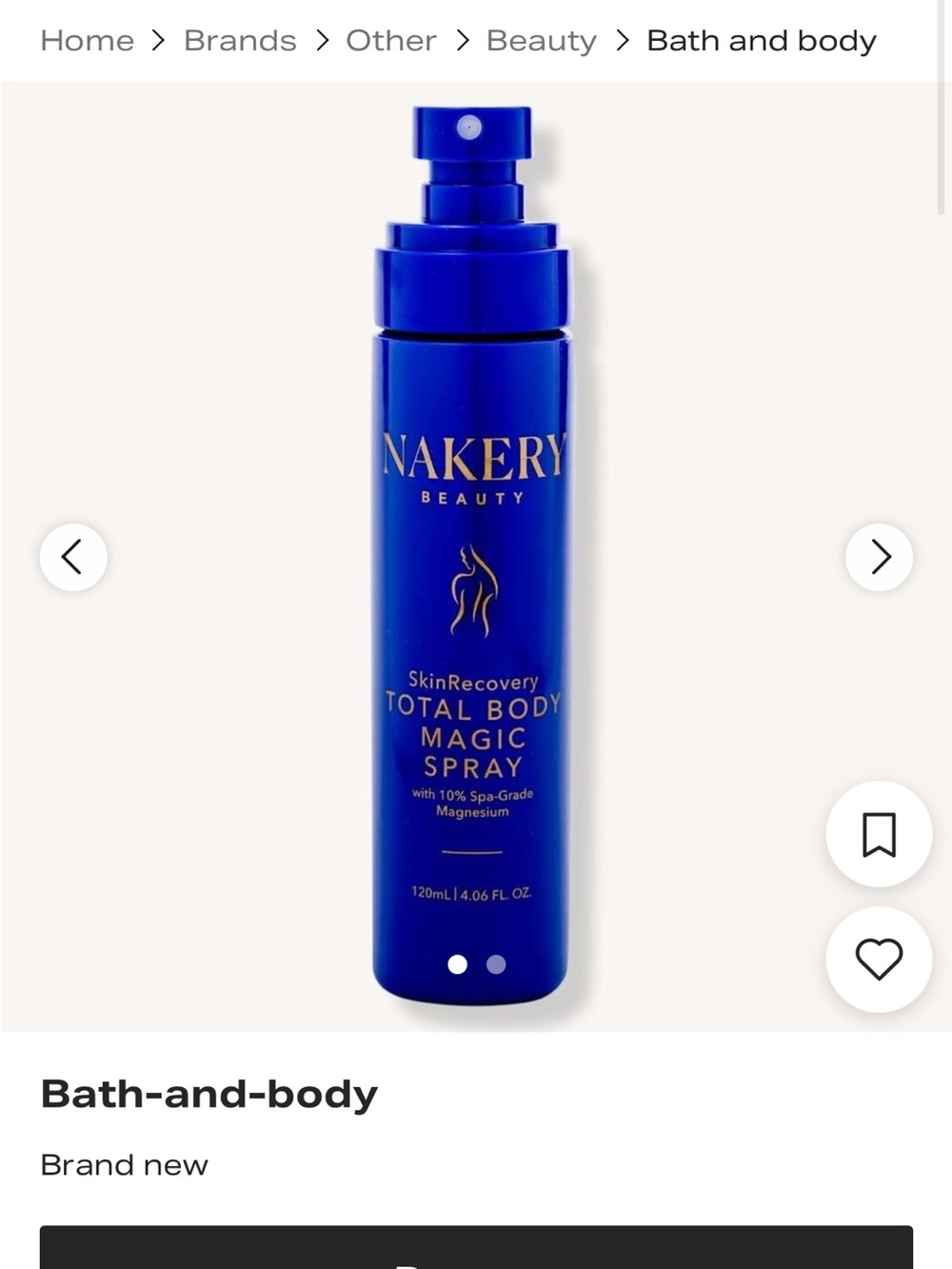Nakery Beauty Skin Recovery Total Body Magic Spray - Blue Bottle